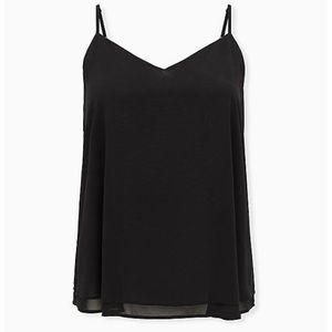 Sophie Swing Cami- Chiffon Black- Torrid